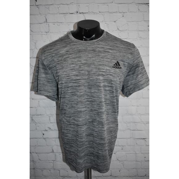 Adidas Gym Shirt Workout Mens Size 2XL ClimaLite Polyester Performance Gray - Picture 2 of 5